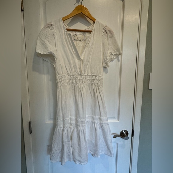 Anthropologie Somerset mini White Dress size medium- hem slightly longer - Picture 9 of 15